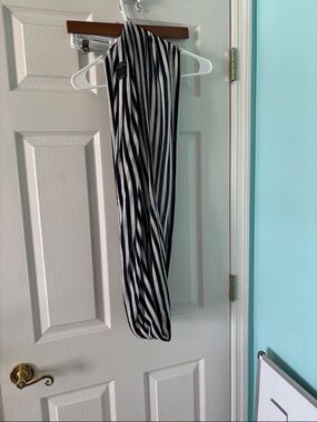 The Limited Navy and White Striped Infinity Knit Scarf